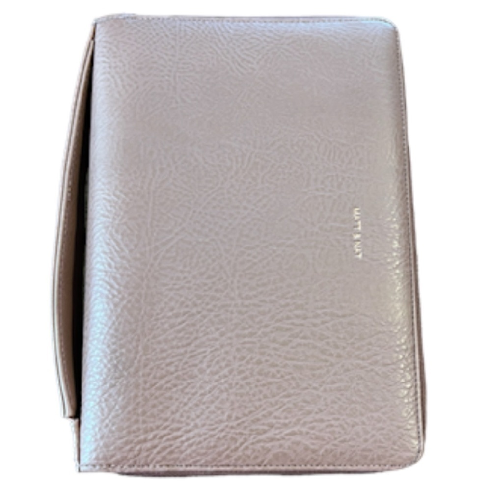 Matt & Nat Women Bag Size 9" Pink Leather 2 Zipper Travel Organizer Hand Strap
